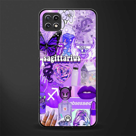 sagittarius aesthetic collage glass case for samsung galaxy a22 5g image