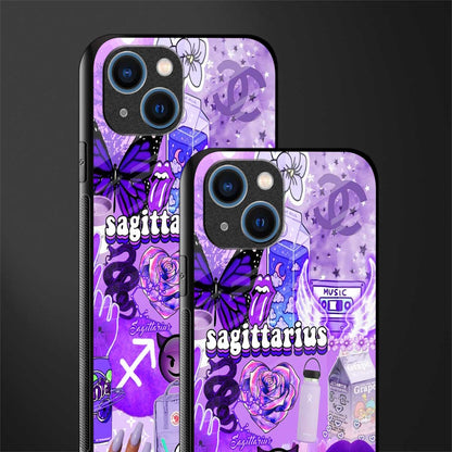 sagittarius aesthetic collage glass case for iphone 13 image-2