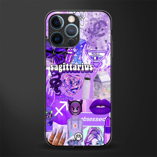 sagittarius aesthetic collage glass case for iphone 12 pro image