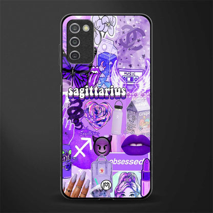 sagittarius aesthetic collage glass case for samsung galaxy a03s image