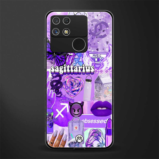 sagittarius aesthetic collage back phone cover | glass case for realme narzo 50a
