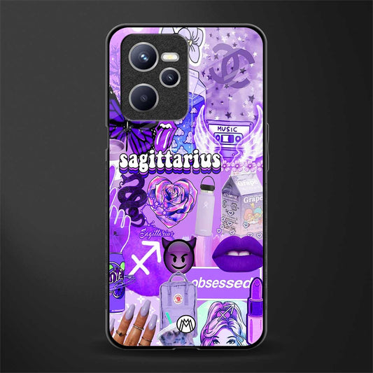 sagittarius aesthetic collage glass case for realme c35 image