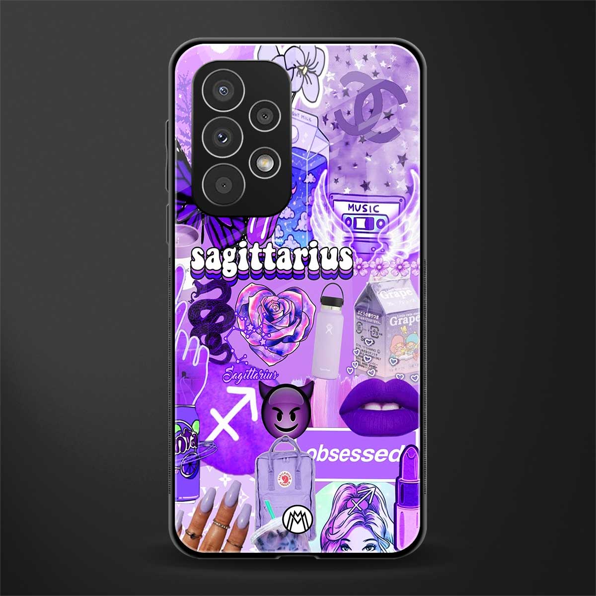 sagittarius aesthetic collage back phone cover | glass case for samsung galaxy a73 5g