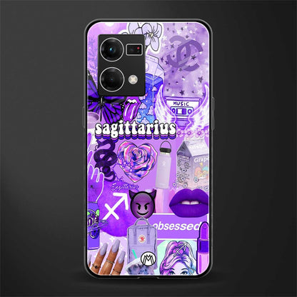 sagittarius aesthetic collage back phone cover | glass case for oppo f21 pro 4g