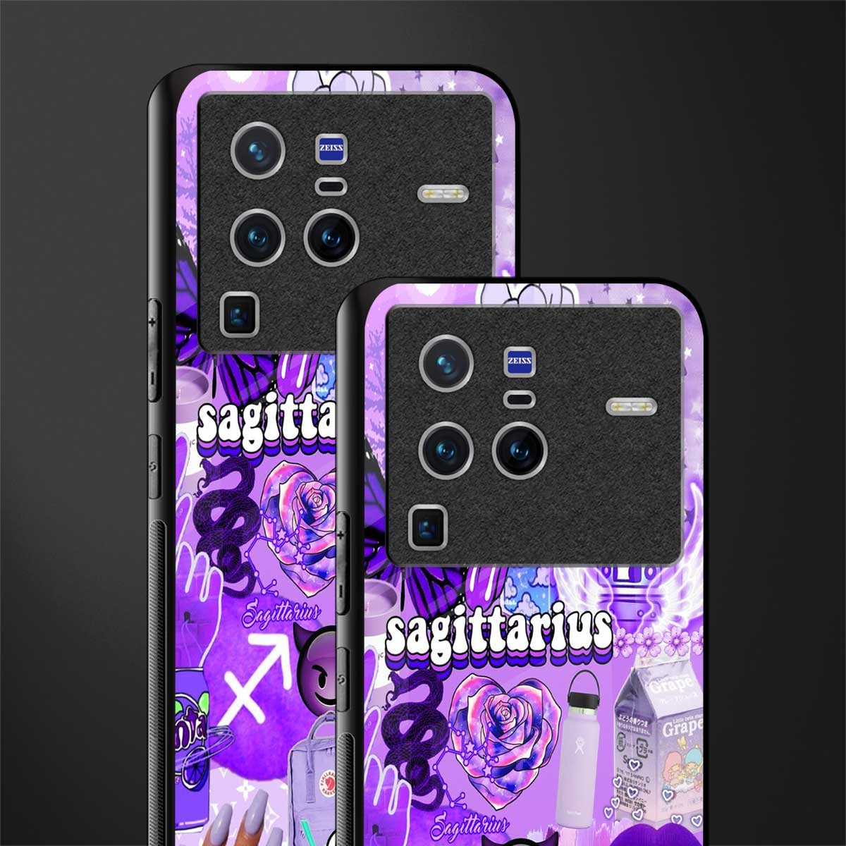sagittarius aesthetic collage glass case for vivo x80 pro 5g image-2
