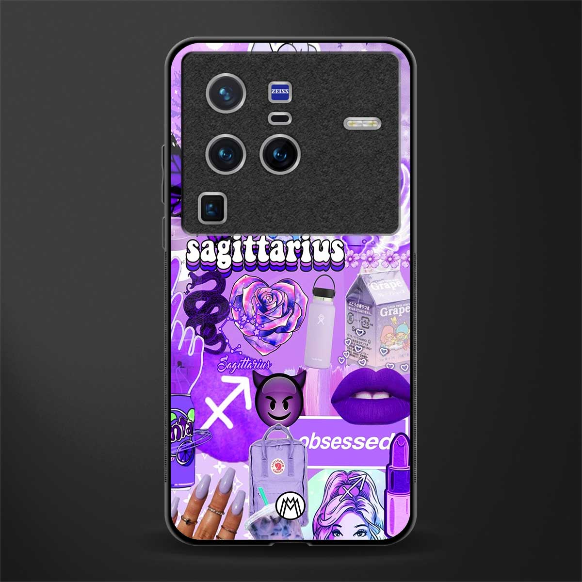 sagittarius aesthetic collage glass case for vivo x80 pro 5g image