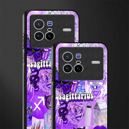 sagittarius aesthetic collage glass case for vivo x80 image-2