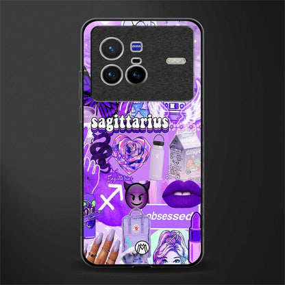 sagittarius aesthetic collage glass case for vivo x80 image