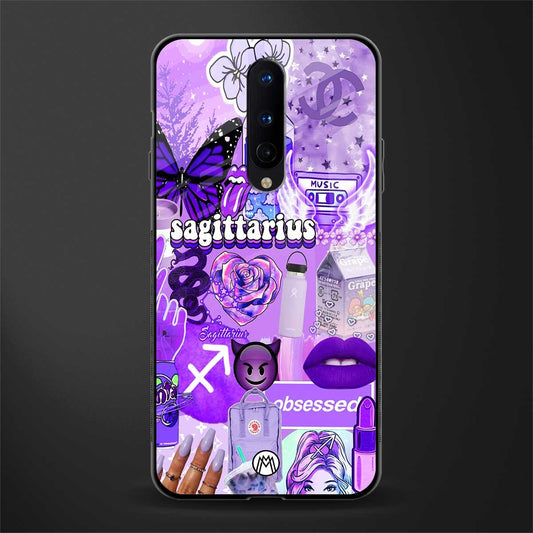 sagittarius aesthetic collage glass case for oneplus 8 image