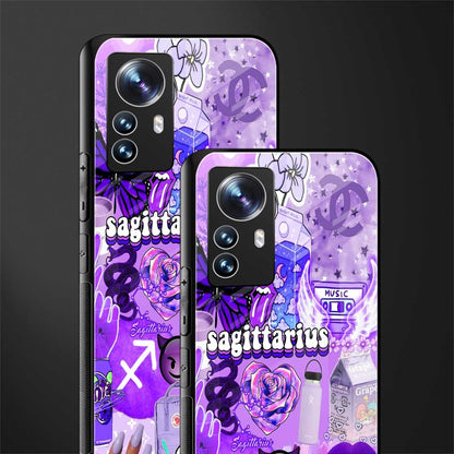 sagittarius aesthetic collage back phone cover | glass case for xiaomi 12 pro