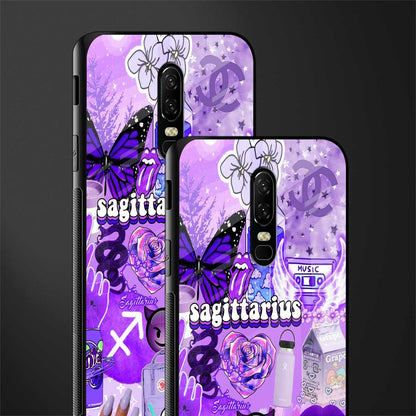 sagittarius aesthetic collage glass case for oneplus 6 image-2