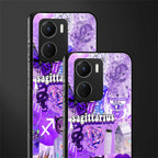 sagittarius aesthetic collage back phone cover | glass case for vivo y16