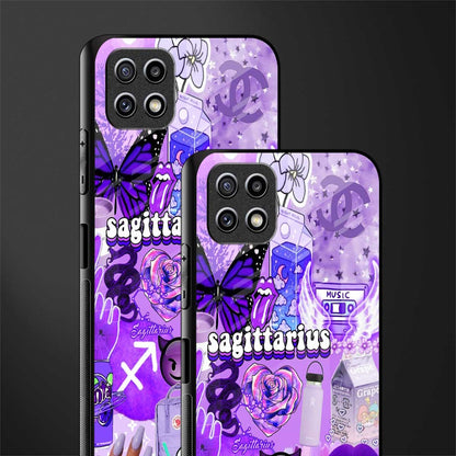 sagittarius aesthetic collage back phone cover | glass case for samsung galaxy f42