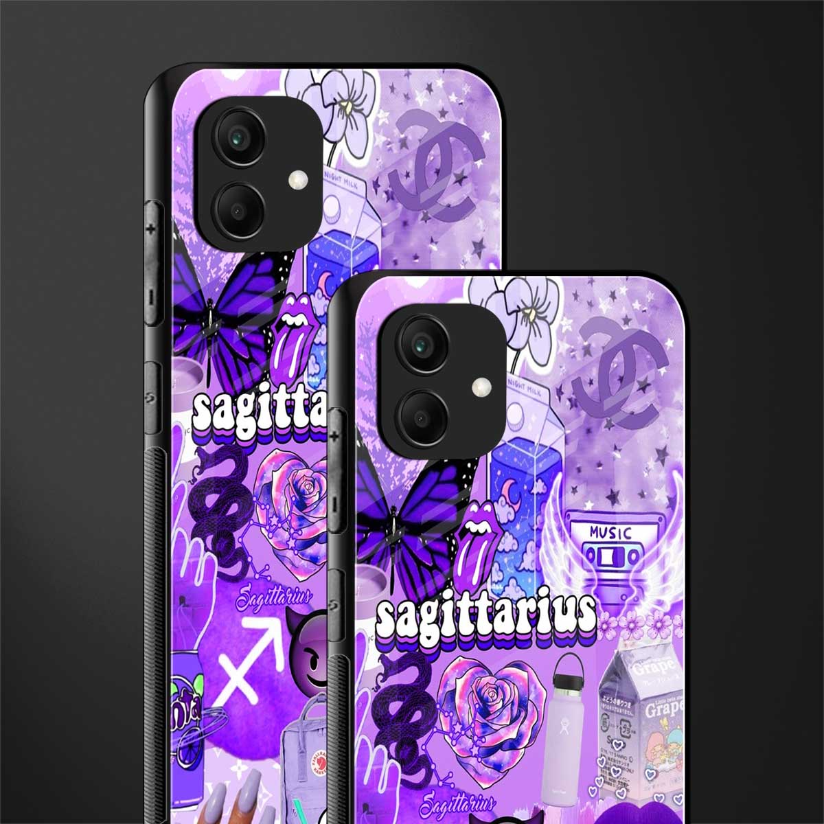 sagittarius aesthetic collage back phone cover | glass case for samsung galaxy a04