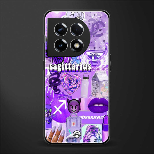 sagittarius aesthetic collage back phone cover | glass case for oneplus 11