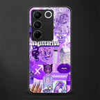 sagittarius aesthetic collage back phone cover | glass case for vivo v27 pro 5g