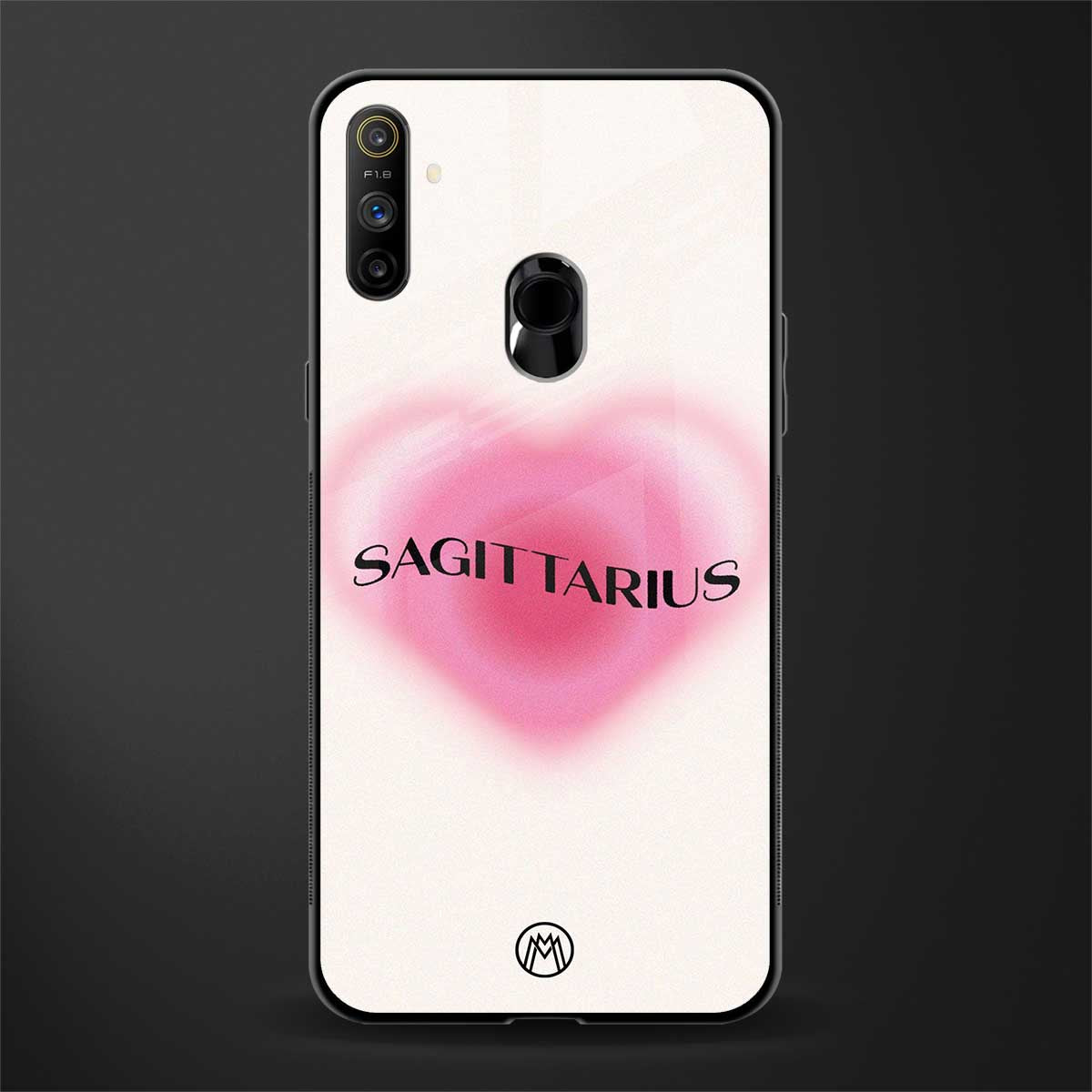 sagittarius minimalistic glass case for realme narzo 10a image