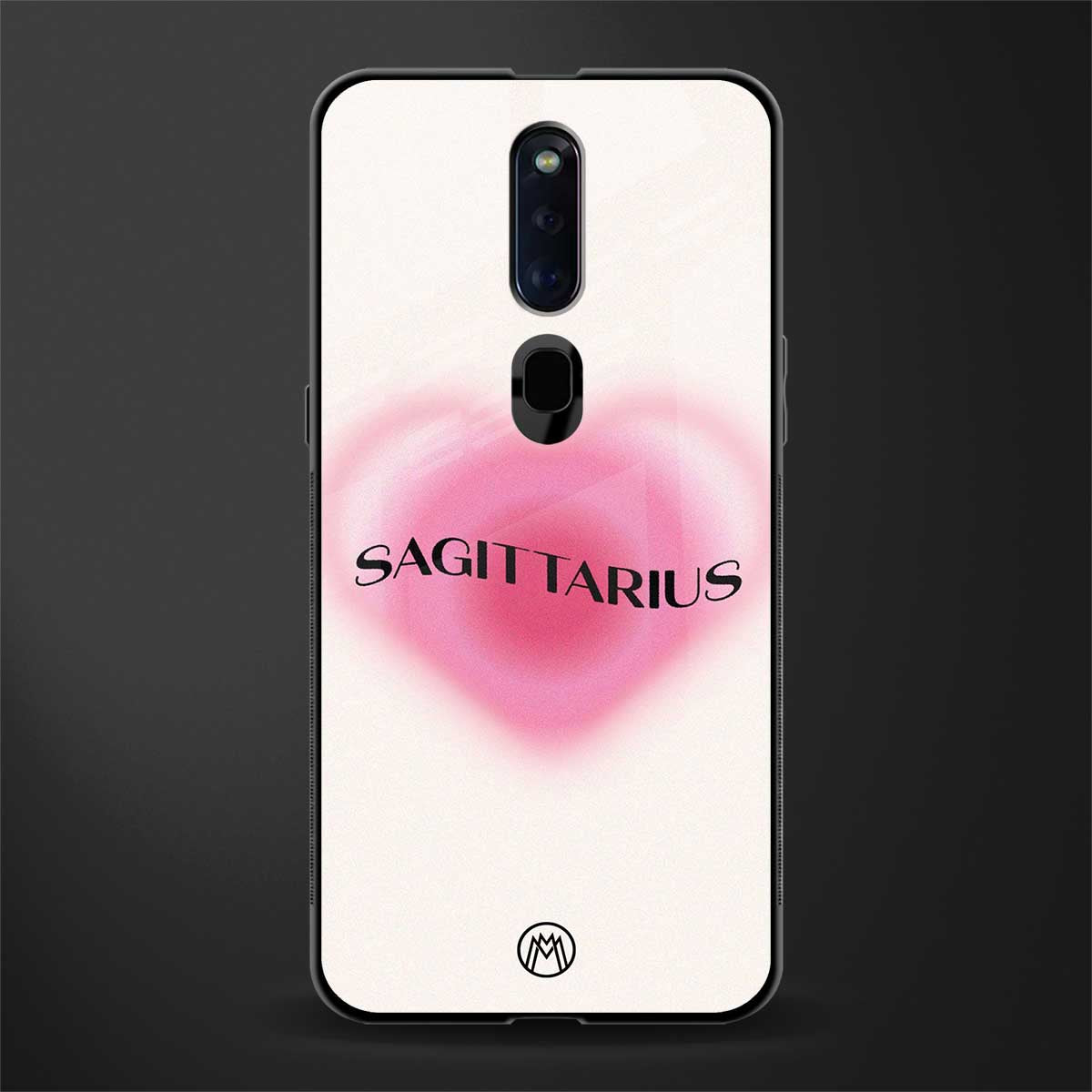 sagittarius minimalistic glass case for oppo f11 pro image