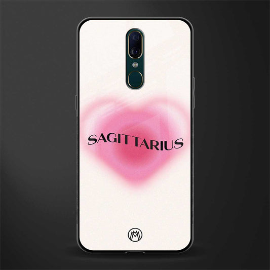 sagittarius minimalistic glass case for oppo f11 image