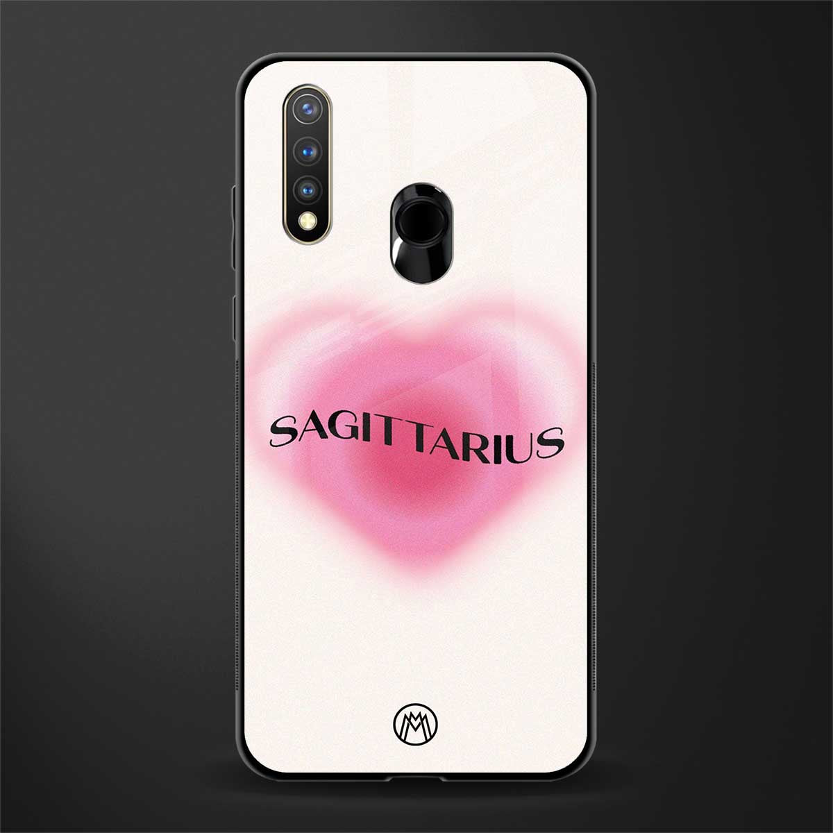 sagittarius minimalistic glass case for vivo y19 image