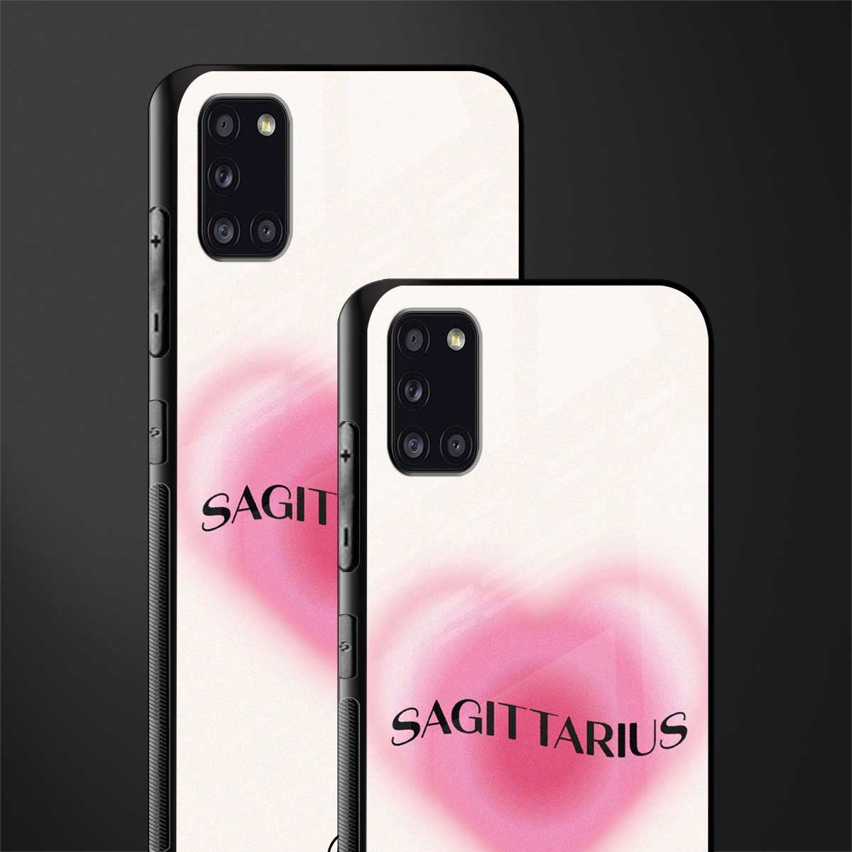 sagittarius minimalistic glass case for samsung galaxy a31 image-2