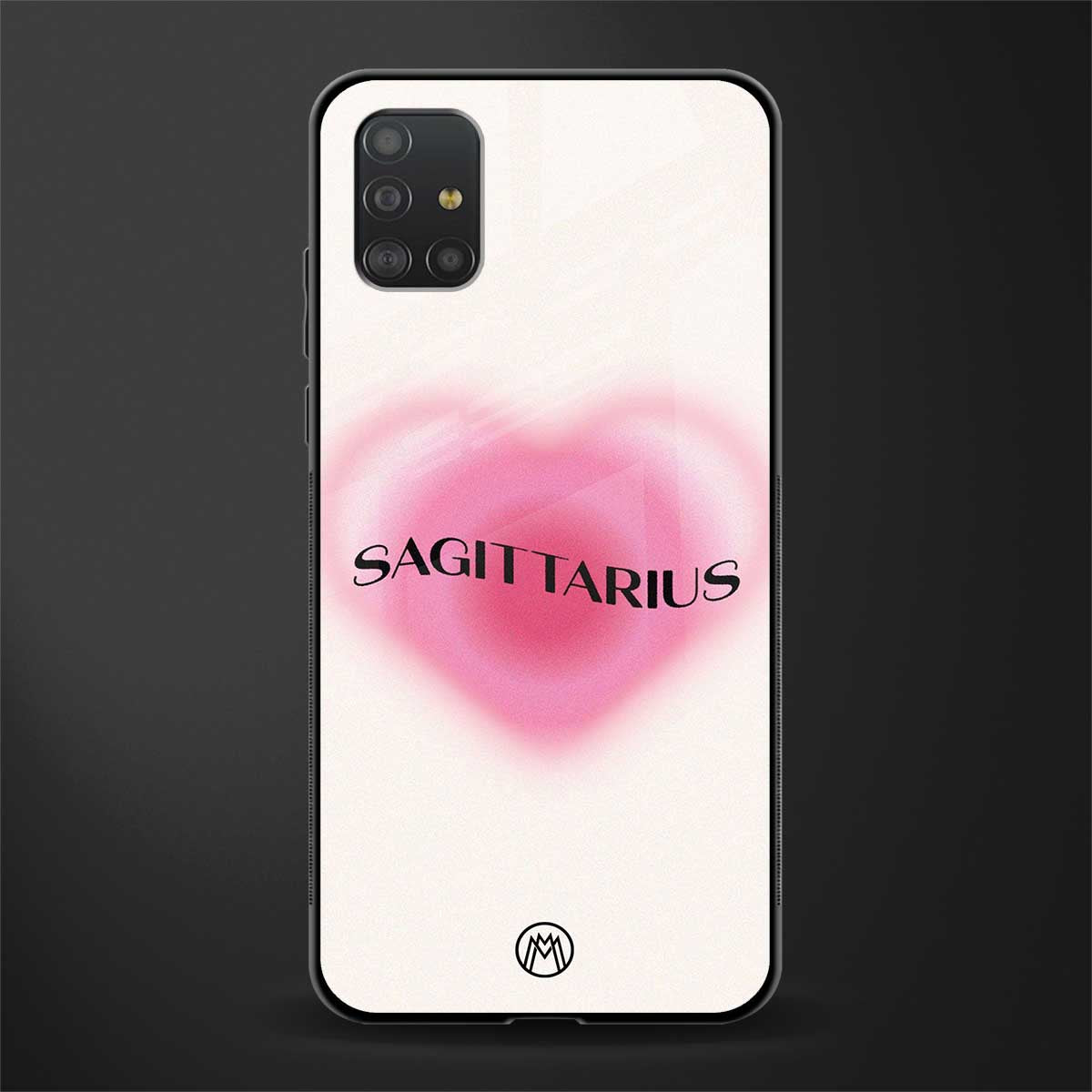 sagittarius minimalistic glass case for samsung galaxy a51 image