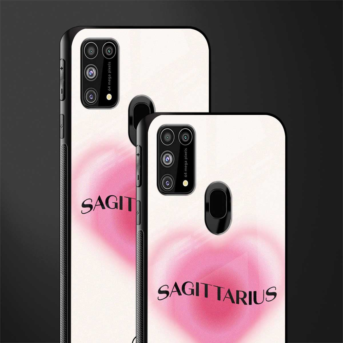 sagittarius minimalistic glass case for samsung galaxy f41 image-2