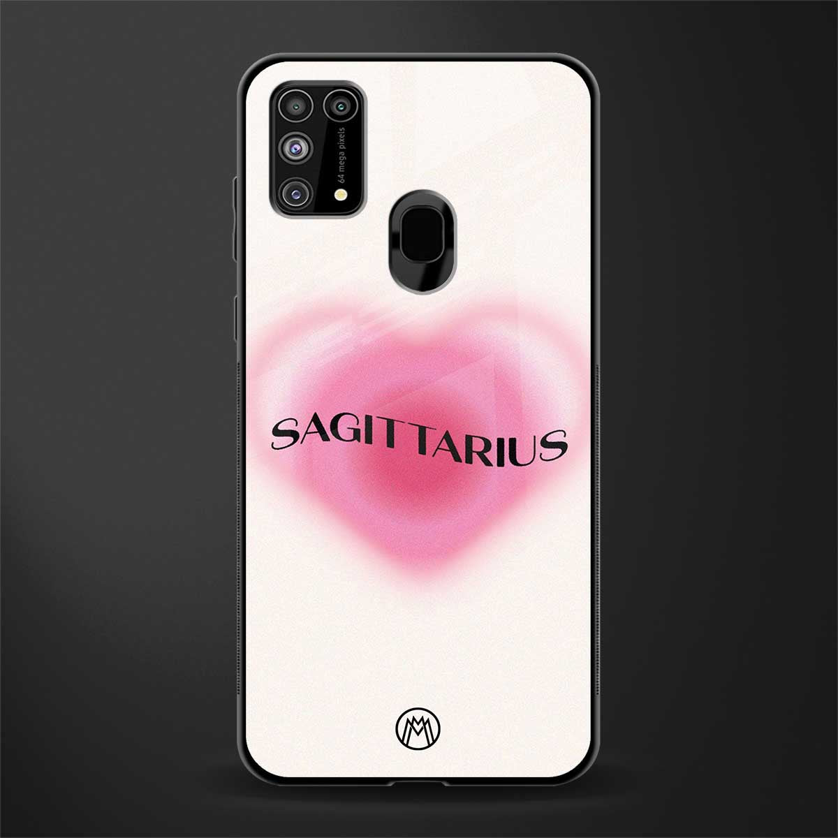 sagittarius minimalistic glass case for samsung galaxy m31 prime edition image
