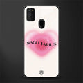 sagittarius minimalistic glass case for samsung galaxy m21 image