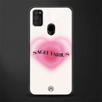 sagittarius minimalistic glass case for samsung galaxy m21 image