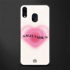 sagittarius minimalistic glass case for samsung galaxy m10s image