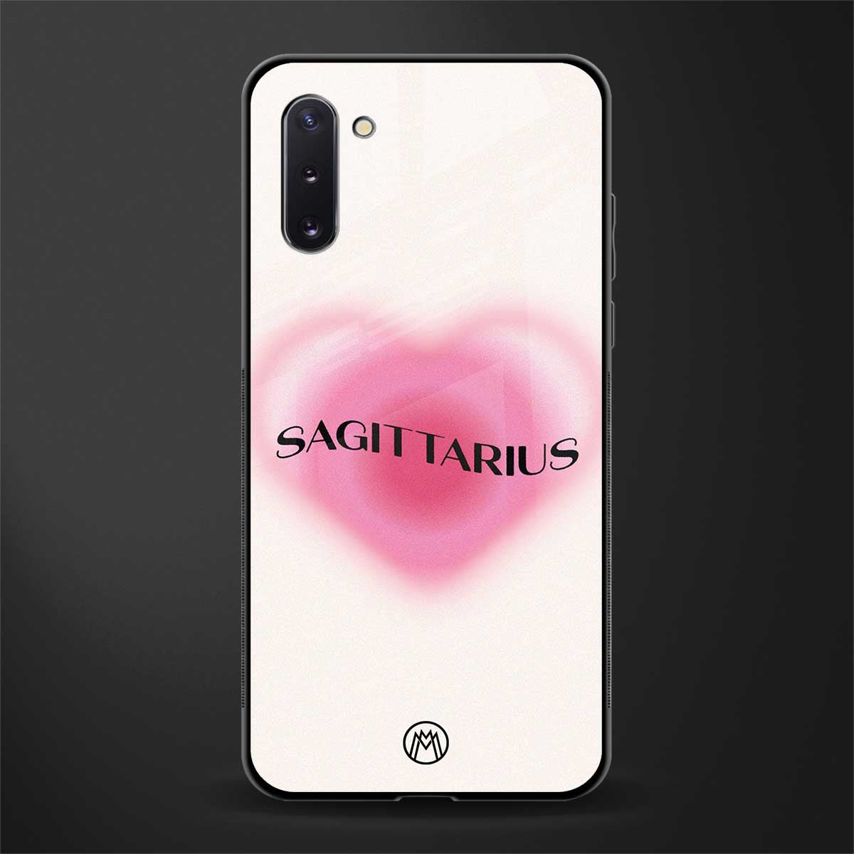 sagittarius minimalistic glass case for samsung galaxy note 10 image
