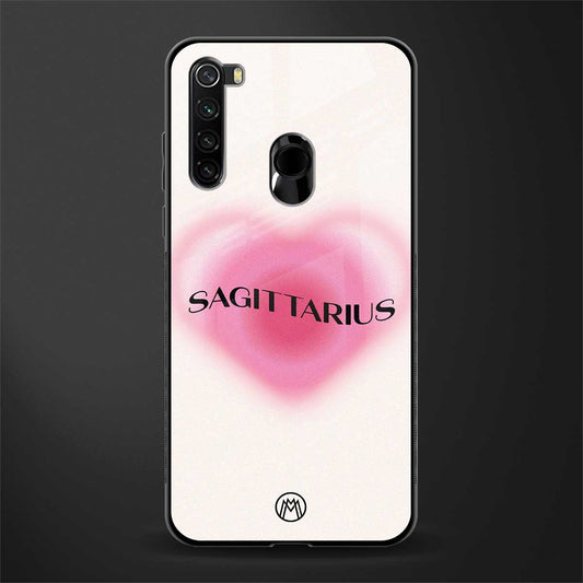 sagittarius minimalistic glass case for redmi note 8 image