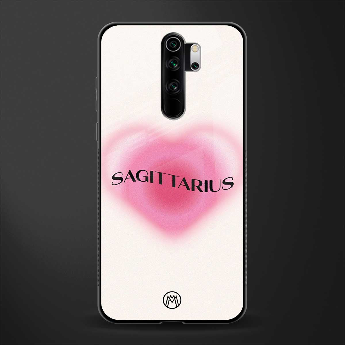 sagittarius minimalistic glass case for redmi note 8 pro image