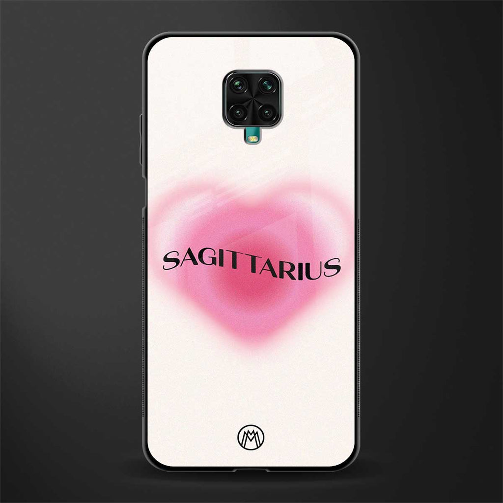 sagittarius minimalistic glass case for redmi note 9 pro image
