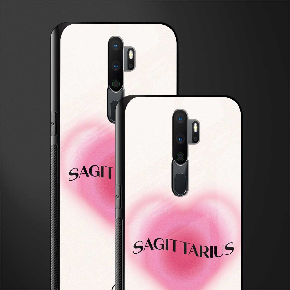 sagittarius minimalistic glass case for oppo a5 2020 image-2