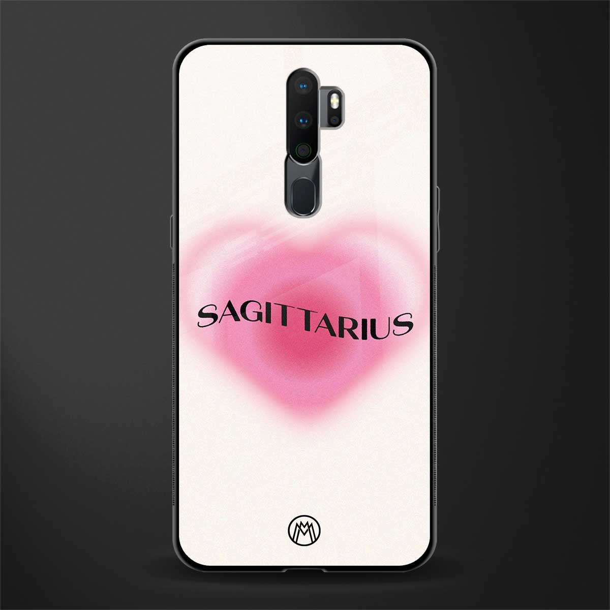 sagittarius minimalistic glass case for oppo a5 2020 image