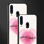 sagittarius minimalistic glass case for samsung galaxy a20s image-2