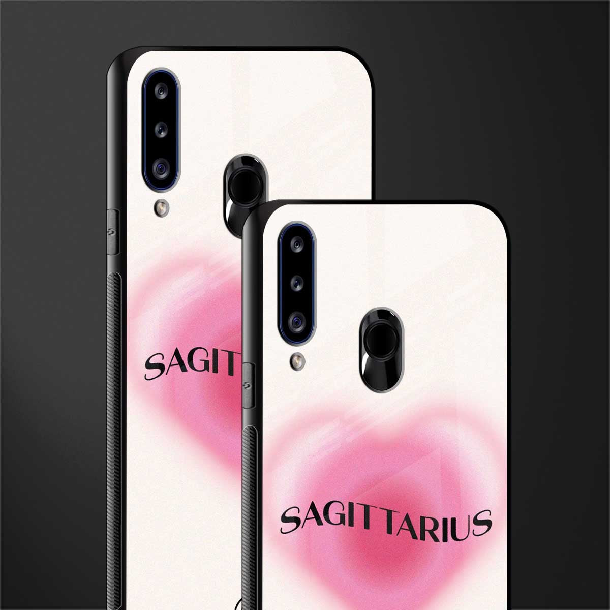sagittarius minimalistic glass case for samsung galaxy a20s image-2