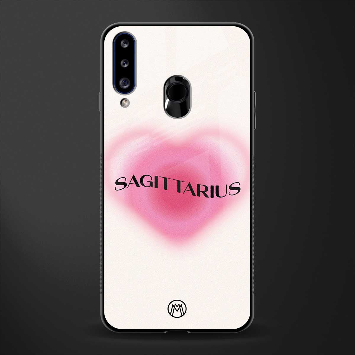 sagittarius minimalistic glass case for samsung galaxy a20s image