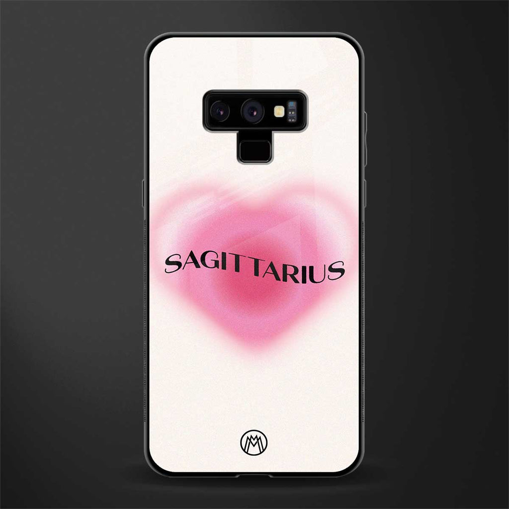 sagittarius minimalistic glass case for samsung galaxy note 9 image