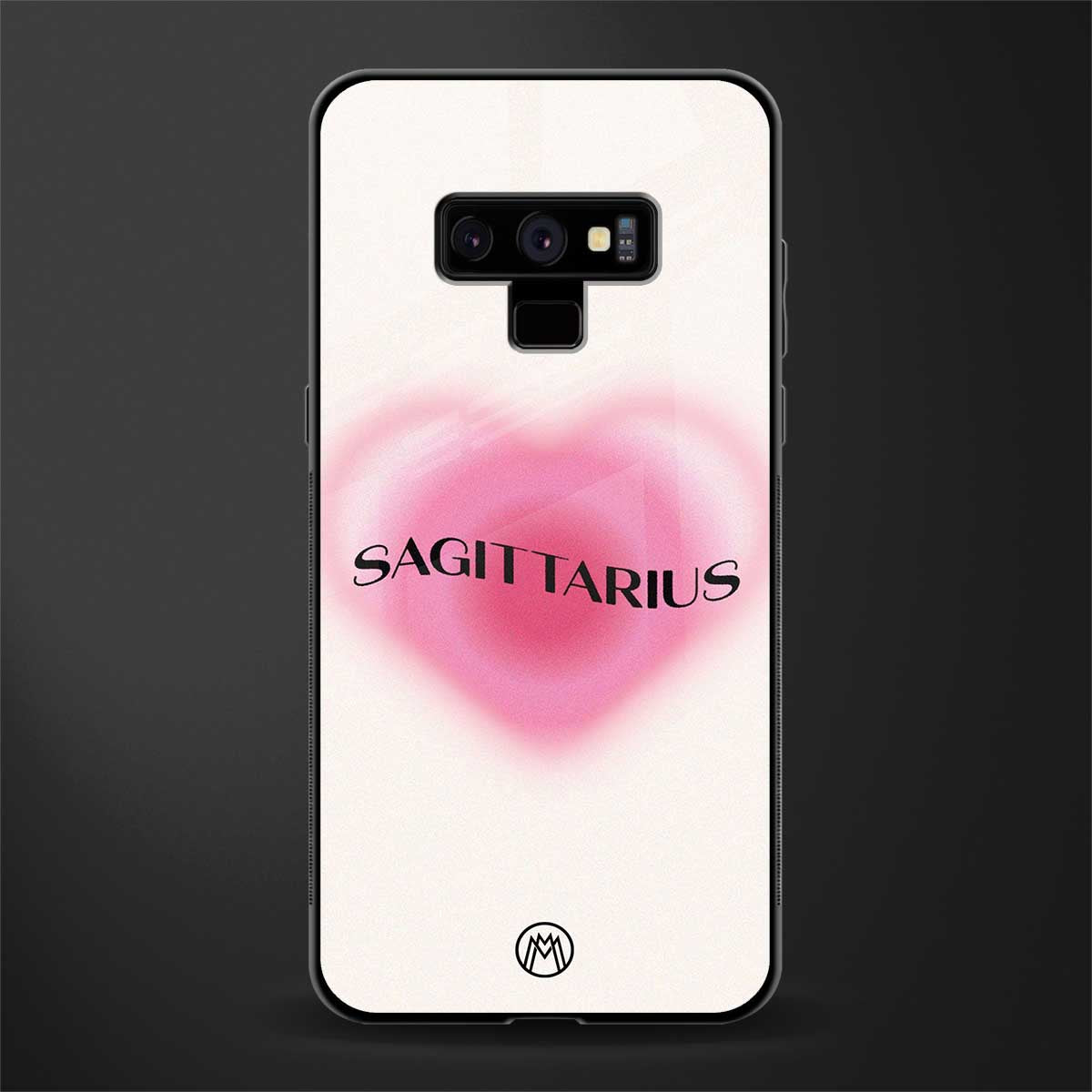 sagittarius minimalistic glass case for samsung galaxy note 9 image