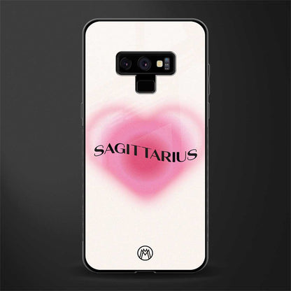 sagittarius minimalistic glass case for samsung galaxy note 9 image
