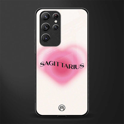 sagittarius minimalistic glass case for samsung galaxy s22 ultra 5g image