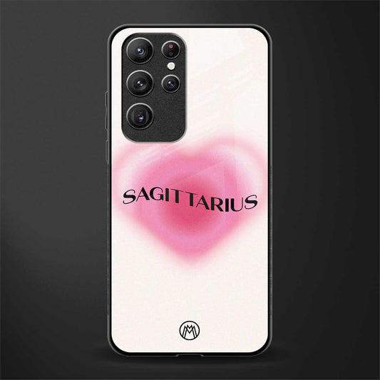 sagittarius minimalistic glass case for samsung galaxy s21 ultra image
