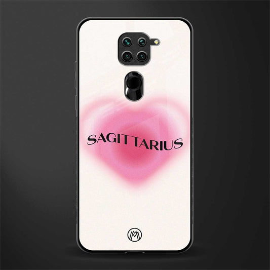 sagittarius minimalistic glass case for redmi note 9 image