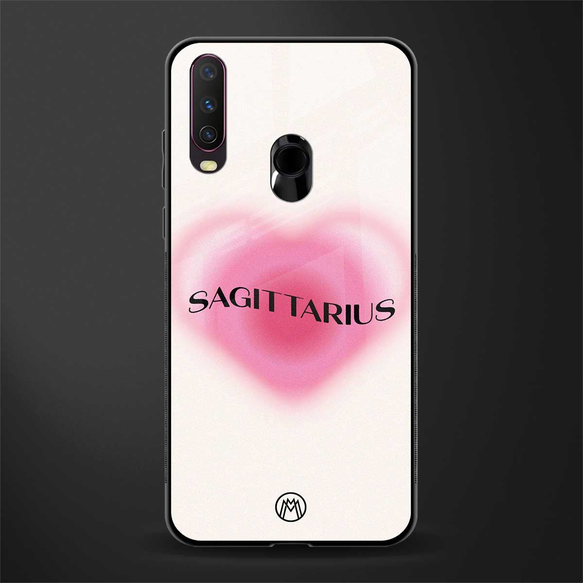 sagittarius minimalistic glass case for vivo y15 image