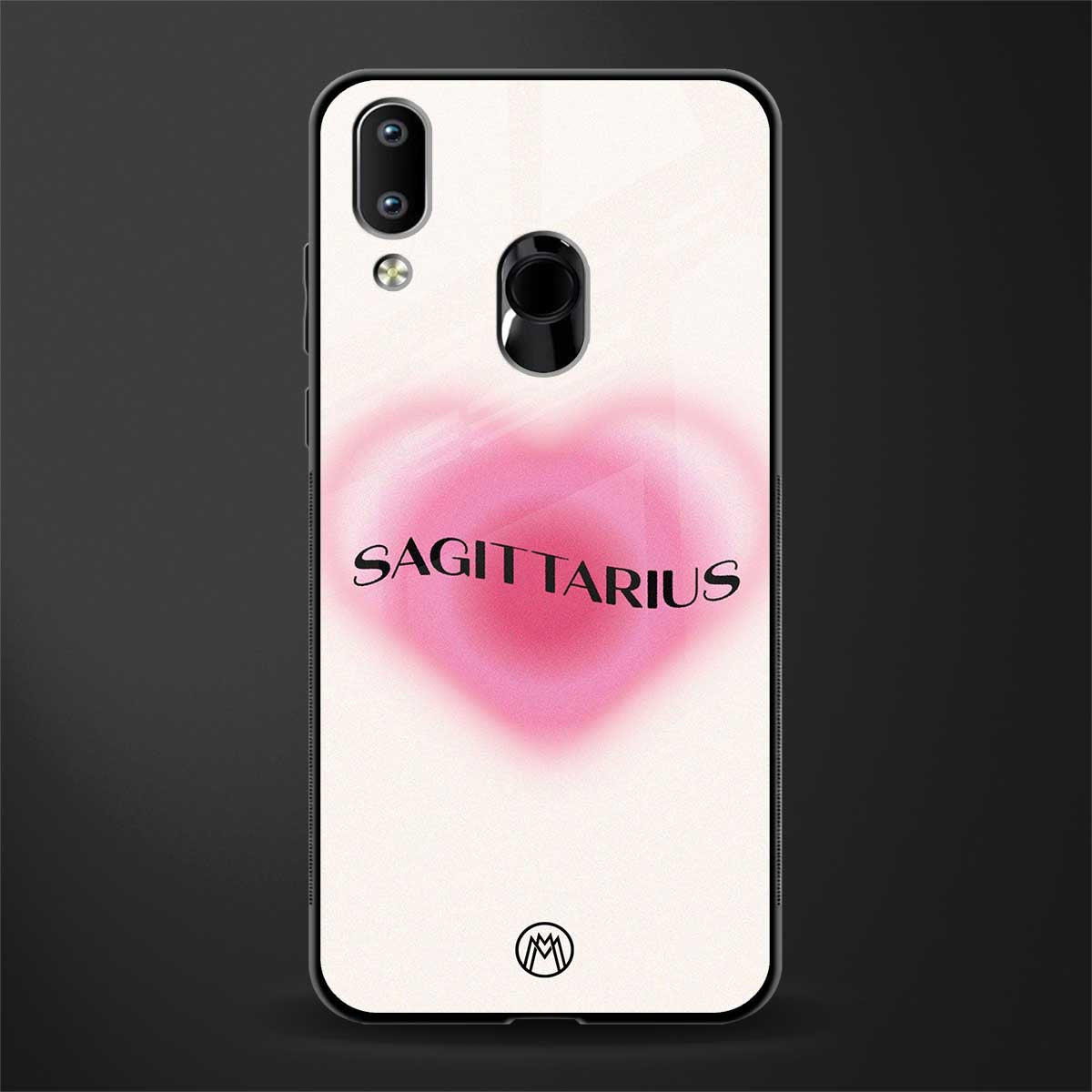 sagittarius minimalistic glass case for vivo y91 image