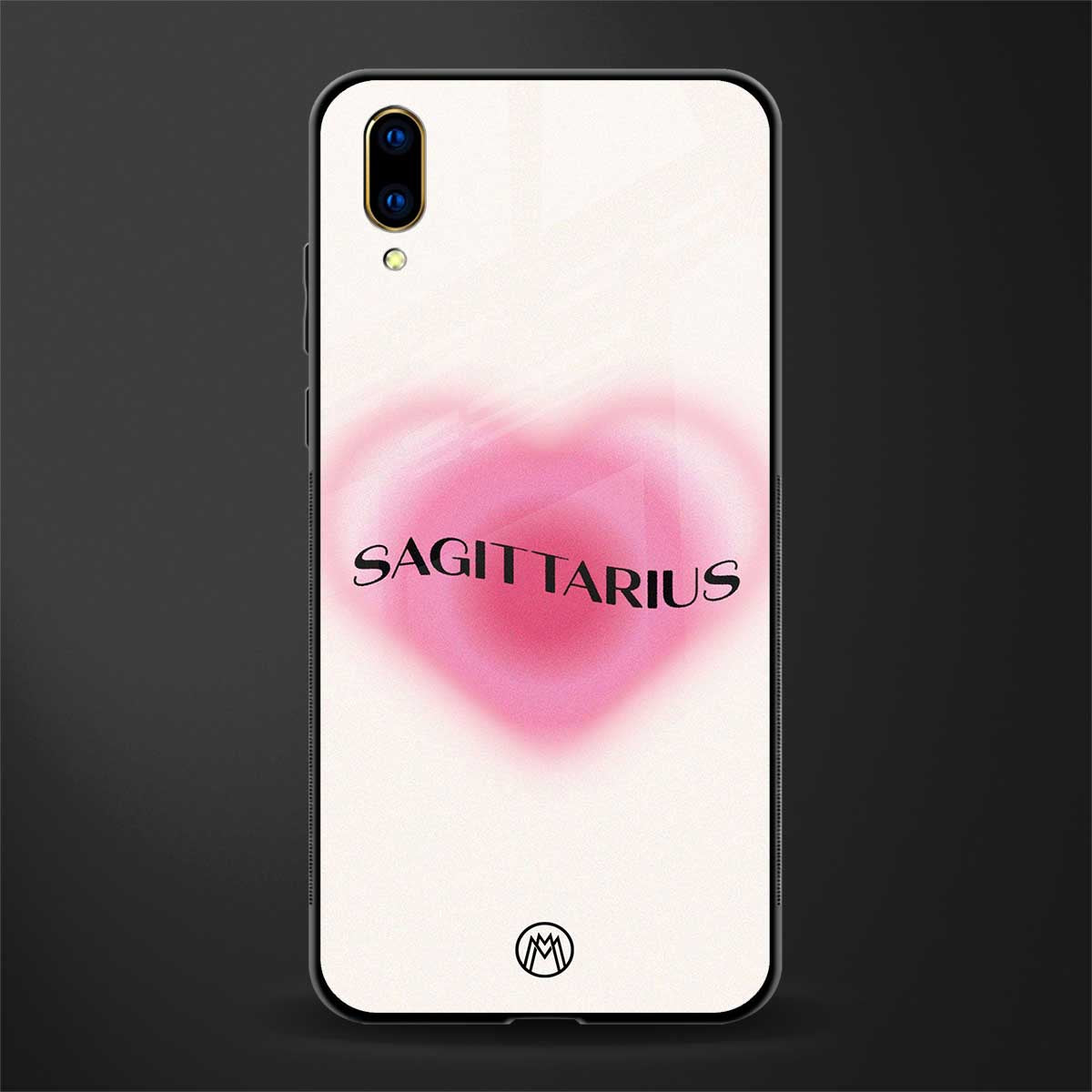 sagittarius minimalistic glass case for vivo v11 pro image