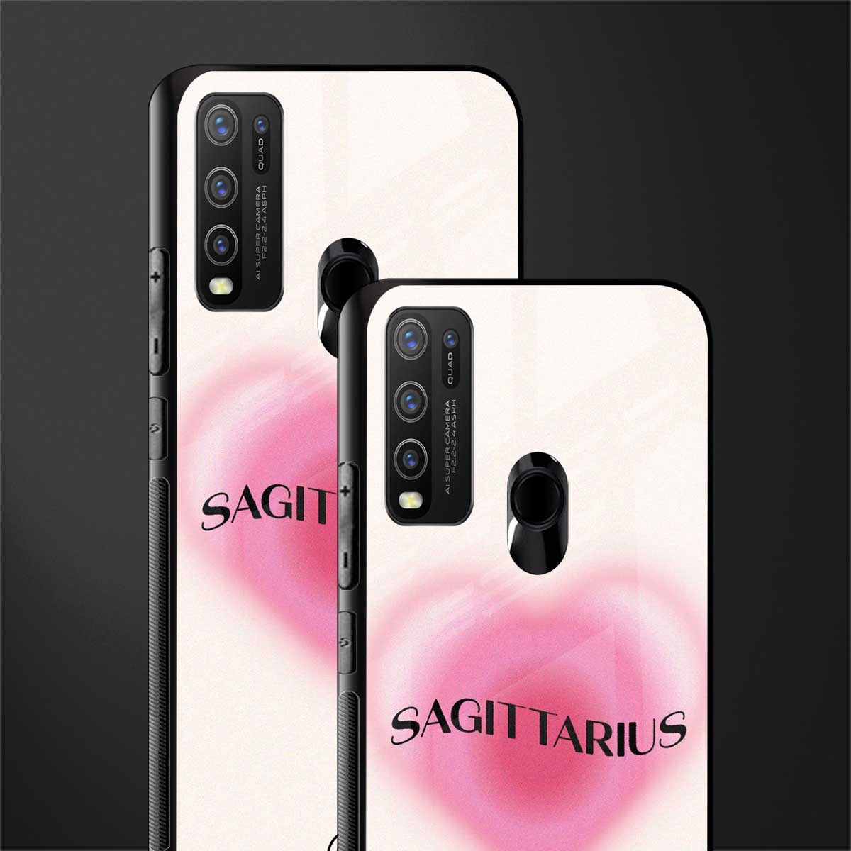 sagittarius minimalistic glass case for vivo y50 image-2